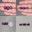 Star Ruby Gemstone Cabochon : Natural Untreated Unheated Red 6Ray Star Ruby Oval And Round Shape 3pcs Set