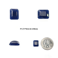Sapphire Gemstone Normal Cut : Natural Untreated Unheated Blue Sapphire Cushion & Oval Shape
