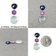 Aquamarine & Sapphire Gemstone Carving And Rose Cut : Natural Untreated Aqua Blue Pink Sapphire Hand Carved Multi Shape