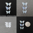 Moonstone Gemstone Carving : Natural Untreated Unheated Moonstone Hand Carved Butterfly 3Pair Sets