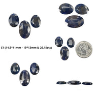 BLUE SILVER Sheen SAPPHIRE Gemstone Normal Cut : Natural Untreated Unheated Sapphire Oval Shape