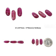Pink Tourmaline Gemstone Tumble : Natural Untreated Tourmaline Uneven Shape Cabochon Sets