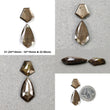 Golden Brown CHOCOLATE SAPPHIRE Gemstone Normal Cut : Natural Untreated Sheen Sapphire Uneven Shape 2 & 3pcs, Pair