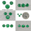 Emerald Gemstone Normal Cut : Natural Untreated Unheated Green Emerald Round Shape 3pcs Set For Jewelry