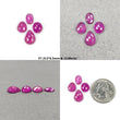 Pinkish Red RUBY Gemstone Rose Cut : Natural Glass Filled Ruby Pear & Oval Shape 4pcs (With Video)