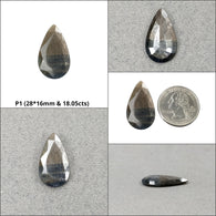 Sapphire Gemstone Normal Cut : Natural Untreated Golden Brown Chocolate & Blue Sapphire Pear Marquise And Hexagon Shape