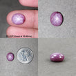 Star Sapphire Gemstone Cabochon : Natural Untreated African Pink Sapphire 6Ray Star Oval Shape 1pcs & 2pcs