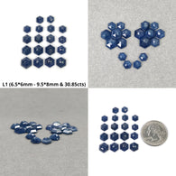 Sapphire Gemstone Step Cut : Natural Untreated Unheated Blue Sapphire Hexagon Shape Lots For Jewelry