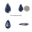 Sapphire Gemstone Normal Cut : Natural Untreated Unheated Blue Silver Sapphire Pear Oval Shape Pairs