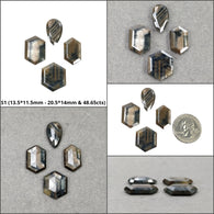 Golden Brown CHOCOLATE BLUE Sheen SAPPHIRE Gemstone Normal Cut : Natural Untreated Sapphire Hexagon Pear Shape 4pcs Sets