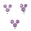 Sapphire Gemstone Normal Cut : Natural Untreated Unheated Raspberry Pink Sheen Sapphire Hexagon Shape