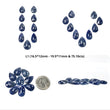 SAPPHIRE Gemstone Rose Cut : Natural Untreated Unheated BLUE Sapphire Pear Shape 9pcs Lots