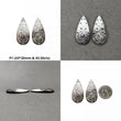 MOTHER OF PEARL Gemstone Carving : Natural Untreated Black Mop Hand Carved Pear Shape Pairs