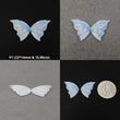 Moonstone Gemstone Carving : Natural Untreated Unheated Rainbow Moonstone Hand Carved BUTTERFLY Pair