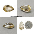 GOLDEN RUTILE QUARTZ Gemstone Normal Cut : Natural Untreated Unheated Rutile Pear Shape
