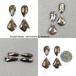 Golden Brown CHOCOLATE SAPPHIRE Gemstone Checker & Normal Cut : Natural Untreated Sapphire Briolette Pear Oval Uneven 2pcs 4pcs