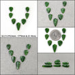 CHROME DIOPSIDE Gemstone Carving : Natural Green Diopside Hand Carved Leaves 6pcs 7pcs 10pcs