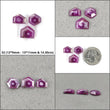 Sapphire Gemstone Normal Cut : Natural Untreated Unheated Raspberry Pink Sheen Sapphire Hexagon Shape 2pcs & 3pcs Sets