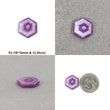 Sapphire Gemstone Flat Slices : Natural Untreated Rosemary Pink Sapphire Hexagon Shape