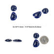 Sapphire Gemstone Rose Cut : Natural Untreated Unheated Blue Sapphire Oval Uneven Shape 2pcs Sets