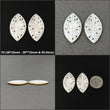 MOTHER OF PEARL Gemstone Carving : Natural Untreated White Mop Hand Carved Marquise Shapes Pairs