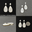 MOTHER OF PEARL Gemstone Carving : Natural Untreated White Mop Hand Carved Pear Oval Round Shapes Sets