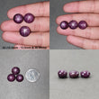 Star Ruby Gemstone Cabochon : Natural Untreated Unheated Red 6Ray Star Ruby Oval And Round Shape 3pcs Set