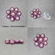 स्टार नीलम रत्न कैबोचोन: प्राकृतिक अनुपचारित अफ्रीकी गुलाबी नीलम 6 रे स्टार ओवल और गोल आकार लॉट्स
