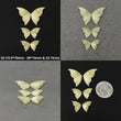 Opal Gemstone Carving : Natural Untreated Yellow Opal Hand Carved BUTTERFLY 2 & 3 pair Set