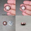 Star Sapphire Gemstone Cabochon : Natural Untreated African Pink Sapphire 6Ray Star Hexagon Shape