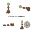 Watermelon Tourmaline Gemstone Carving : Natural Untreated Pink & Green Tourmaline Hand Carved Flower Sets