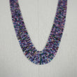 MULTI SAPPHIRE Gemstone NECKLACE : Natural Untreated Sapphire Faceted Shaded Rondelle Checker Cut Beads Necklace 19.2" - 22.2"