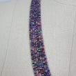 Natural Untreated MULTI SAPPHIRE Gemstone Faceted Shaded Rondelle Checker Cut Beads Necklace 19" - 22"