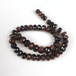 Golden Brown CHOCOLATE SAPPHIRE Gemstone Loose Beads : 48.50cts Natural Untreated Sapphire Checker Cut 6.5"Rondelle Loose Beads 4mm - 6mm For Necklace