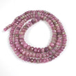 PINK SAPPHIRE Gemstone Loose Beads : 160.50cts Natural Untreated Sapphire Gemstone Rondelle Checker Cut  4.5mm - 7mm For Necklace
