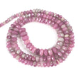 PINK SAPPHIRE Gemstone Loose Beads : 160.50cts Natural Untreated Sapphire Gemstone Rondelle Checker Cut  4.5mm - 7mm For Necklace