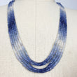 Natural SHADED FACETED SAPPHIRE Beads Loose Necklace : Untreated Unheated Genuine 3mm-4mm Sapphire Beads 18"-19.5" 5 Strands Wholesale lot
