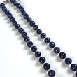 BLUE SAPPHIRE Gemstone NECKLACE : Natural Untreated Sapphire September Birthstone Round Shape 12mm Checker Cut 20" Beads Necklace