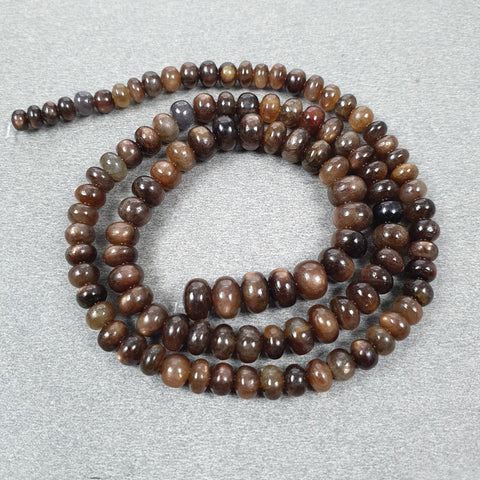 Golden Brown CHOCOLATE SAPPHIRE Gemstone Loose Beads : 94.60cts Natural Untreated Sapphire 14.5