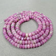 PINK SAPPHIRE Gemstone Loose Beads September Birthstone : 193.50cts Natural Untreated Sapphire 32" Checker Cut Rondelle Faceted Beads 4mm - 7mm
