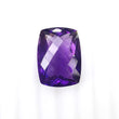 Purple RUTILE AMETHYST Quartz Gemstone Checker Cut : 17.00cts Natural Untreated Amethyst Cushion Shape 21*15mm (With Video)