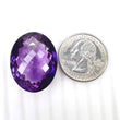PURPLE RUTILE AMETHYST Quartz Gemstone Checker Cut : 45.00cts Natural Untreated Amethyst Oval Shape 27*21mm (With Video)