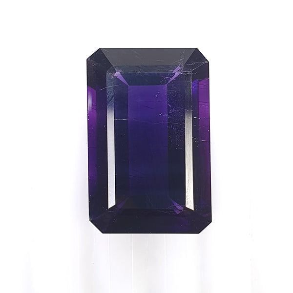 PURPLE RUTILE AMETHYST Quartz Gemstone Normal Cut : 19.00cts Natural Untreated Amethyst Octagon Shape 21*14mm (With Video)