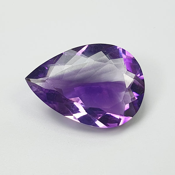 PURPLE AMETHYST Gemstone Normal Cut : 6.75cts Natural Untreated Amethyst Pear Shape 12*17mm (With Video)