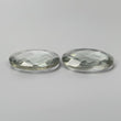 Green PRASIOLITE AMETHYST Gemstone Checker Cut : 11.00cts Natural Untreated Amethyst Egg Shape Briolette 16.5*12.5mm Pair (With Video)