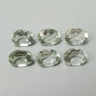 Green PRASIOLITE AMETHYST Gemstone Normal Cut : 7.00cts Natural Untreated Amethyst Oval Shape Briolette 6*8mm 6pcs (With Video)