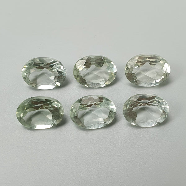 Green PRASIOLITE AMETHYST Gemstone Normal Cut : 7.00cts Natural Untreated Amethyst Oval Shape Briolette 6*8mm 6pcs (With Video)