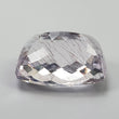 PURPLE RUTILE AMETHYST Quartz Gemstone Checker Cut : 25.00cts Natural Untreated Amethyst Cushion Shape 21*15mm (With Video)