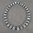 RAINBOW MOONSTONE & BLUE Sapphire Gemstone Loose Beads : 53.70cts Natural Untreated Moonstone Oval Plain Nuggets 6mm - 8.5mm 7" (With Video)