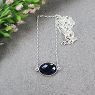 BLUE SAPPHIRE Gemstone Necklace : 18